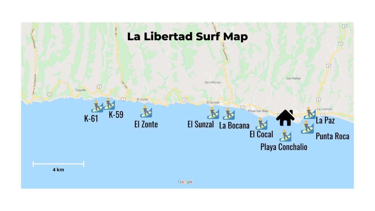 Pelicano Surf Camp La Libertad Exterior foto